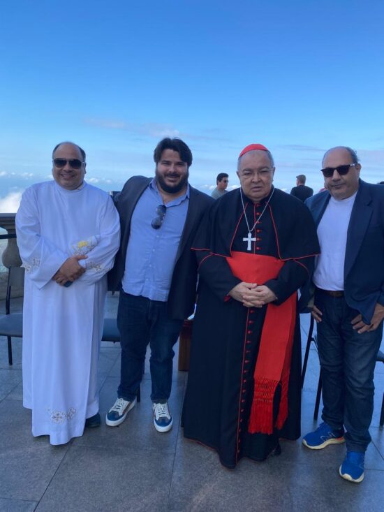 Presidente da Itália, Sergio Mattarella, Cristo Redentor, Arcebispo do Rio de Janeiro, Dom Orani Tempesta, Nei Jorge Feniar